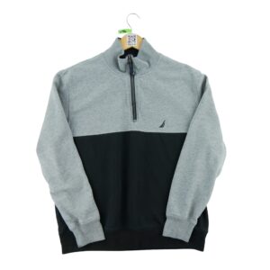 Pull homme manches longues noir Nautica Col Montant
