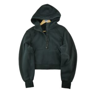 Sweat a capuche femme manches longues noir Lululemon Col Montant