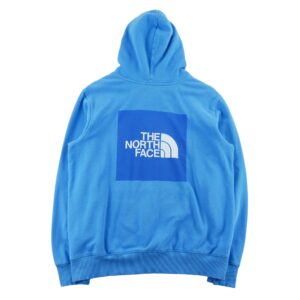 Sweat a capuche homme manches longues bleu The North Face Col Montant