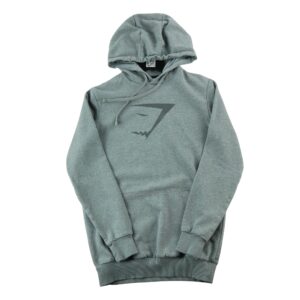 Sweat a capuche homme manches longues gris Gymshark Col Rond
