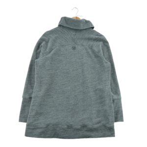 Sweat femme manches longues gris Lululemon Motif chine Col Montant