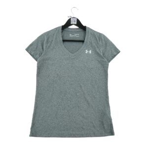 T shirt manches courtes femme gris Under Armour Col V