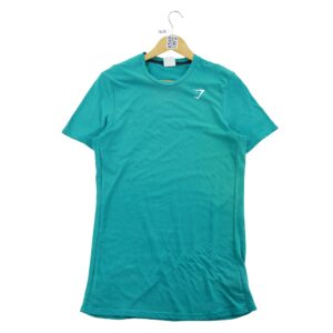 T shirt manches courtes femme turquoise Gymshark Col Rond