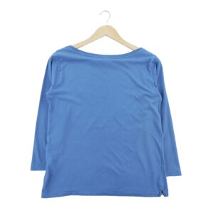 T shirt manches longues femme bleu Polo Ralph Lauren Col Rond