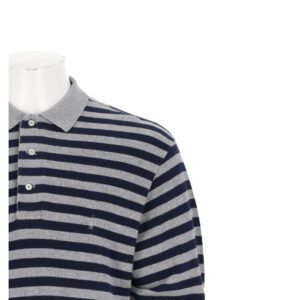 Polo manches longues Homme Gris