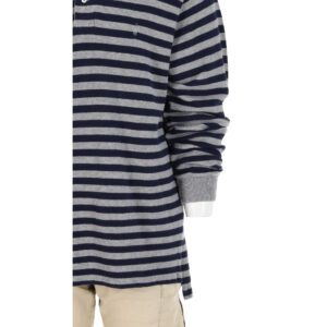 Polo manches longues Homme Gris
