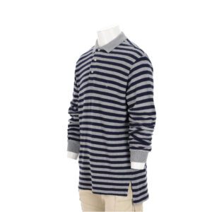Polo manches longues Homme Gris