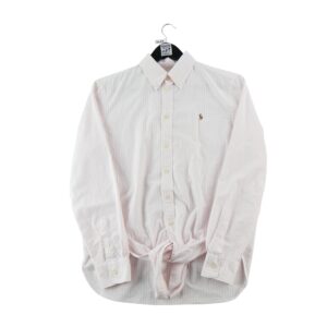 Chemise classiques femme manches longues rose Polo Ralph Lauren Motif a rayures