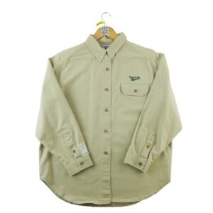 Chemise classiques homme manches longues beige Vintage