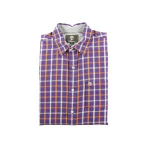 Chemise classiques homme manches longues violet Timberland Motif a carreaux