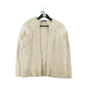 Gilet femme manches longues beige Polo Ralph Lauren Col Rond