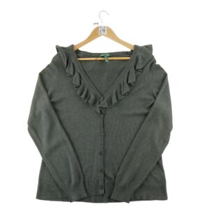 Gilet femme manches longues gris Lauren Ralph Lauren Col V