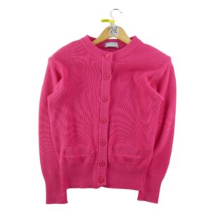 Gilet femme manches longues rose Yves Saint Laurent Col Rond