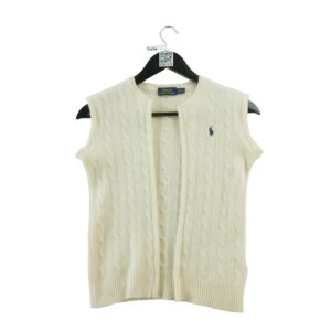 Gilet femme sans manches beige Polo Ralph Lauren Col Rond