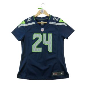 Maillot manches courtes femme marine NFL Equipe Seattle Seahawks