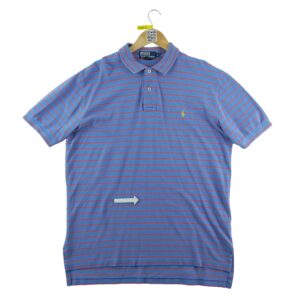 Polo manches courtes homme bleu clair Polo Ralph Lauren Motif a rayures Col Polo