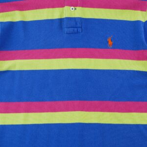 Polo manches courtes homme bleu Polo Ralph Lauren Motif a rayures Col Polo