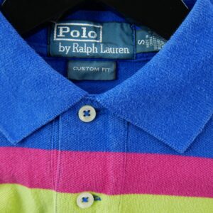 Polo manches courtes homme bleu Polo Ralph Lauren Motif a rayures Col Polo