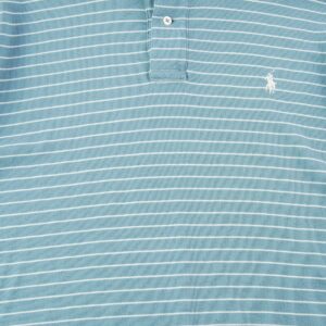 Polo manches courtes homme bleu Polo Ralph Lauren Motif a rayures Col Polo