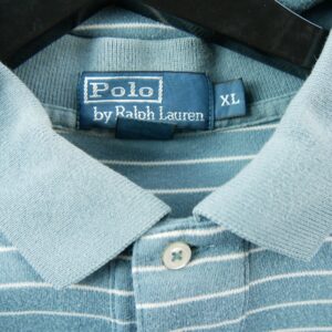Polo manches courtes homme bleu Polo Ralph Lauren Motif a rayures Col Polo