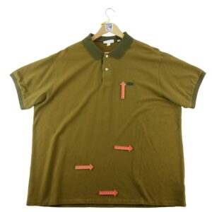 Polo manches courtes homme kaki Lacoste Col Polo
