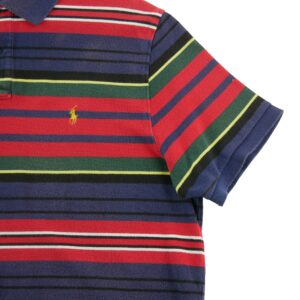 Polo manches courtes homme marine Polo Ralph Lauren Motif a rayures Col Polo