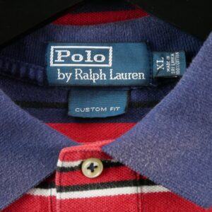 Polo manches courtes homme marine Polo Ralph Lauren Motif a rayures Col Polo
