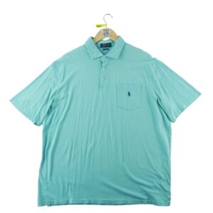 Polo manches courtes homme turquoise Polo Ralph Lauren Col Polo