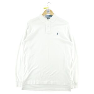 Polo manches longues homme blanc Polo Ralph Lauren Col Polo