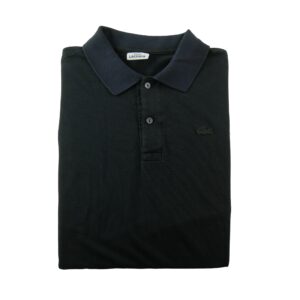 Polo manches longues homme noir Lacoste Col Polo