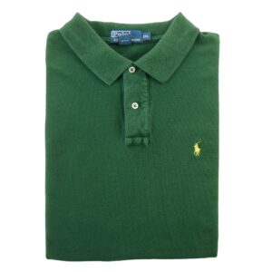 Polo manches longues homme vert Polo Ralph Lauren Col Polo