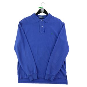 Polo manches longues homme violet Polo Ralph Lauren Col Polo