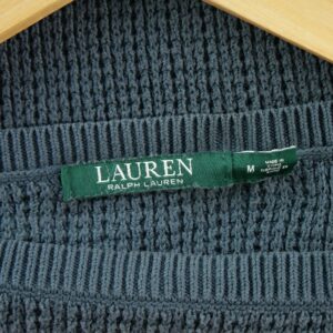 Pull femme manches longues bleu Lauren Ralph Lauren Col Rond