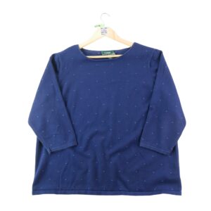 Pull femme manches longues marine Lauren Ralph Lauren Col Rond