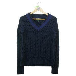 Pull femme manches longues marine Lauren Ralph Lauren Col V