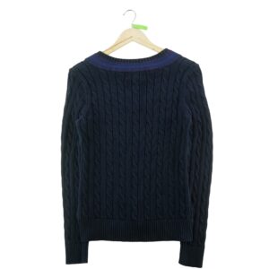 Pull femme manches longues marine Lauren Ralph Lauren Col V