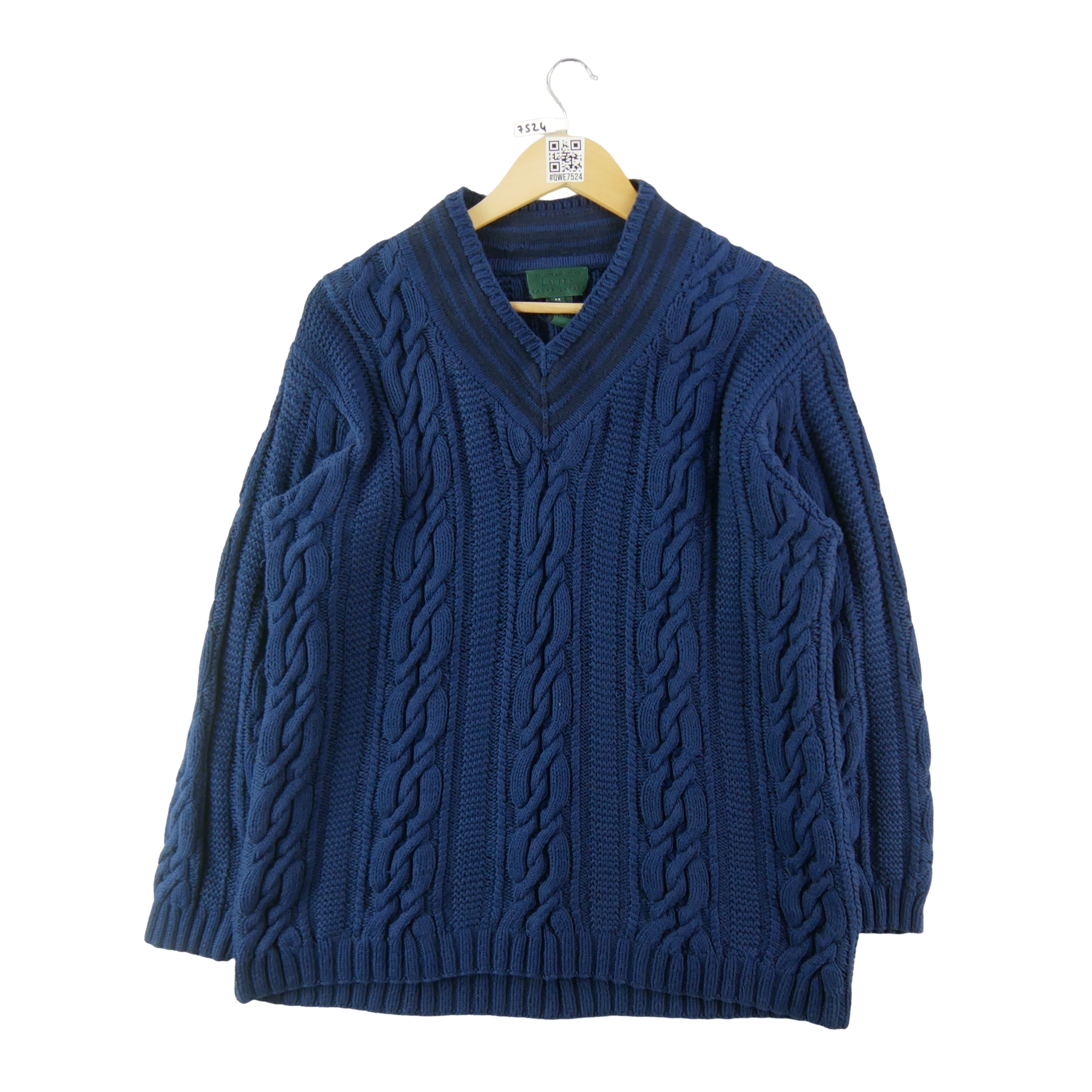 Lauren Ralph Lauren Pull Femme Exclusive Cable-Knit Marine - Bon état