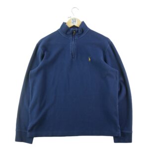 Pull homme manches longues marine Polo Ralph Lauren Col Montant