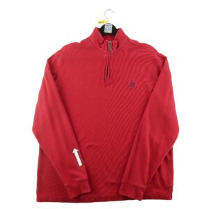 Pull homme manches longues rouge Chaps Col Montant