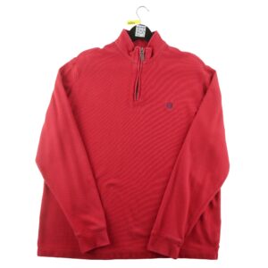 Pull homme manches longues rouge Chaps Col Montant