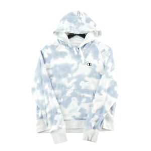 Sweat a capuche femme manches longues bleu clair Champion Motif a motifs Col Rond