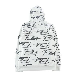Sweat a capuche homme manches longues blanc Fila Col Rond