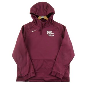 Sweat a capuche homme manches longues bordeaux Nike Col Montant