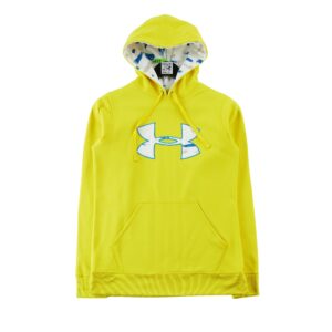 Sweat a capuche homme manches longues jaune Under Armour Col Rond