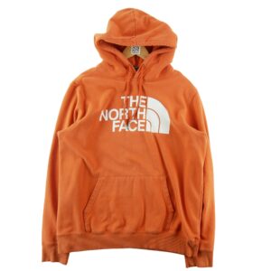 Sweat a capuche homme manches longues orange The North Face Col Rond