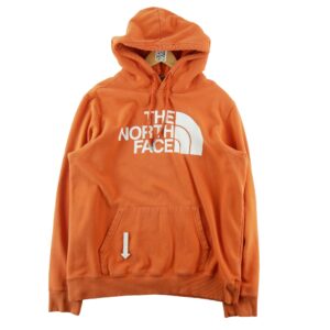 Sweat a capuche homme manches longues orange The North Face Col Rond