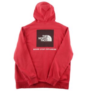 Sweat a capuche homme manches longues rouge The North Face Col Rond