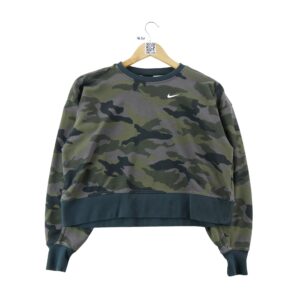 Sweat femme manches longues vert Nike Col Rond