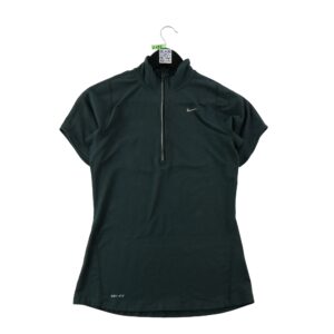 T shirt femme manches courtes noir Nike Col Montant