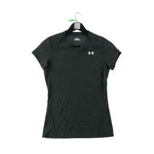 T shirt femme manches courtes noir Under Armour Col V